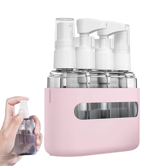 EverEase™ Portable Mini Shampoo Dispenser Set – Refillable Travel Bottles for Toiletries, Shampoo & Lotion